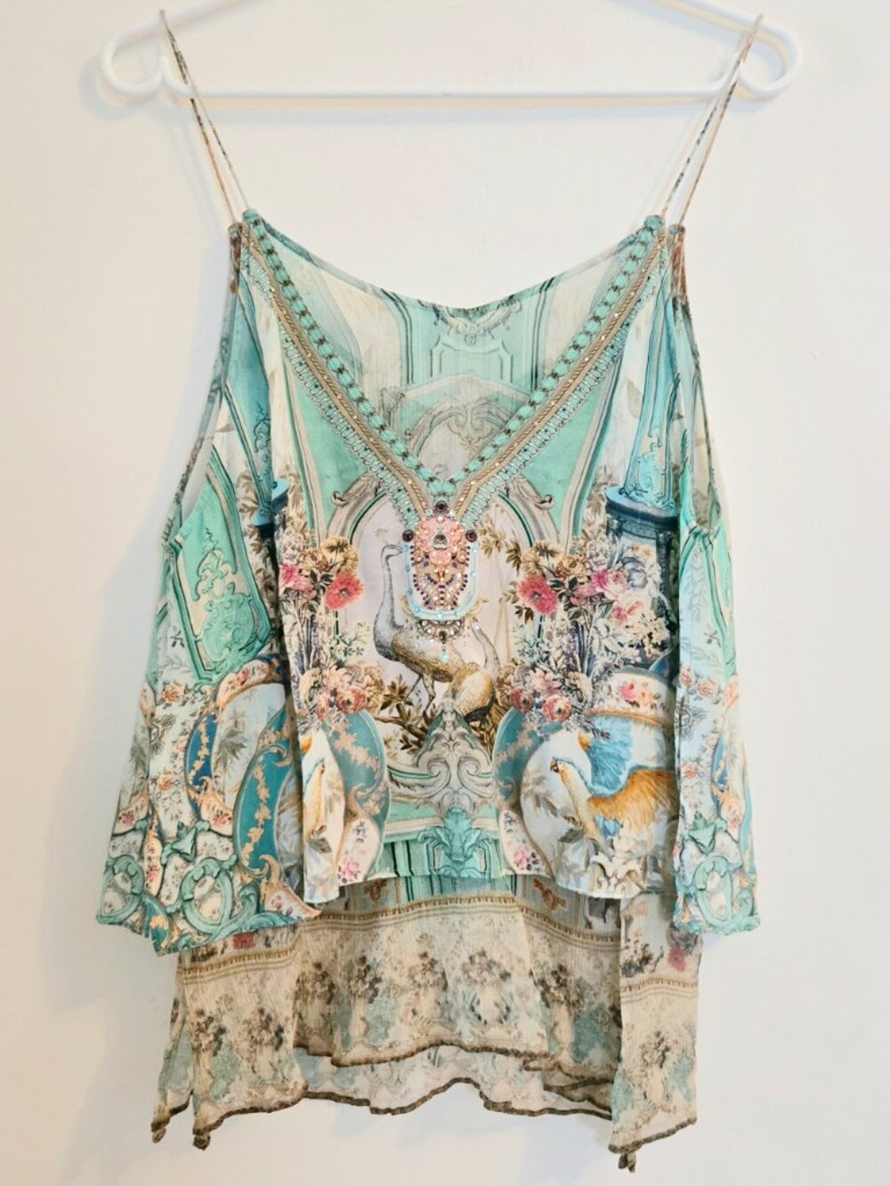 Camilla‎ I Dream of Marie Strap Top with Sheer Underlay Size Small - Picture 4 of 13